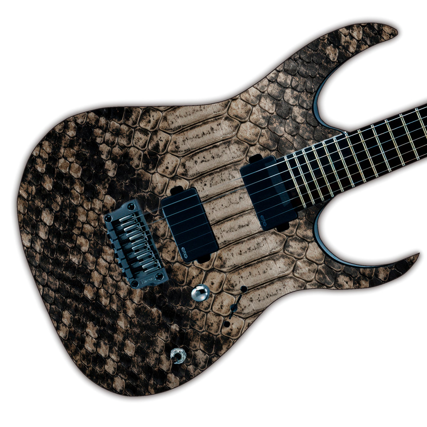 Guitar Skin Wraps The Cobra Strike Laminated Airlease Vinyl Print for Guitars or Bass