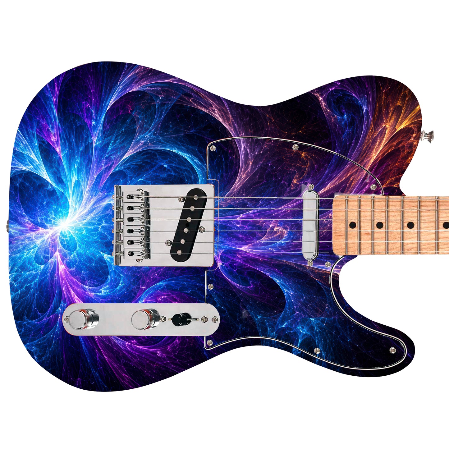 Guitar Skin Wraps The Cosmic Energy Blast Laminated Airlease Vinyl Print for Guitars or Bass
