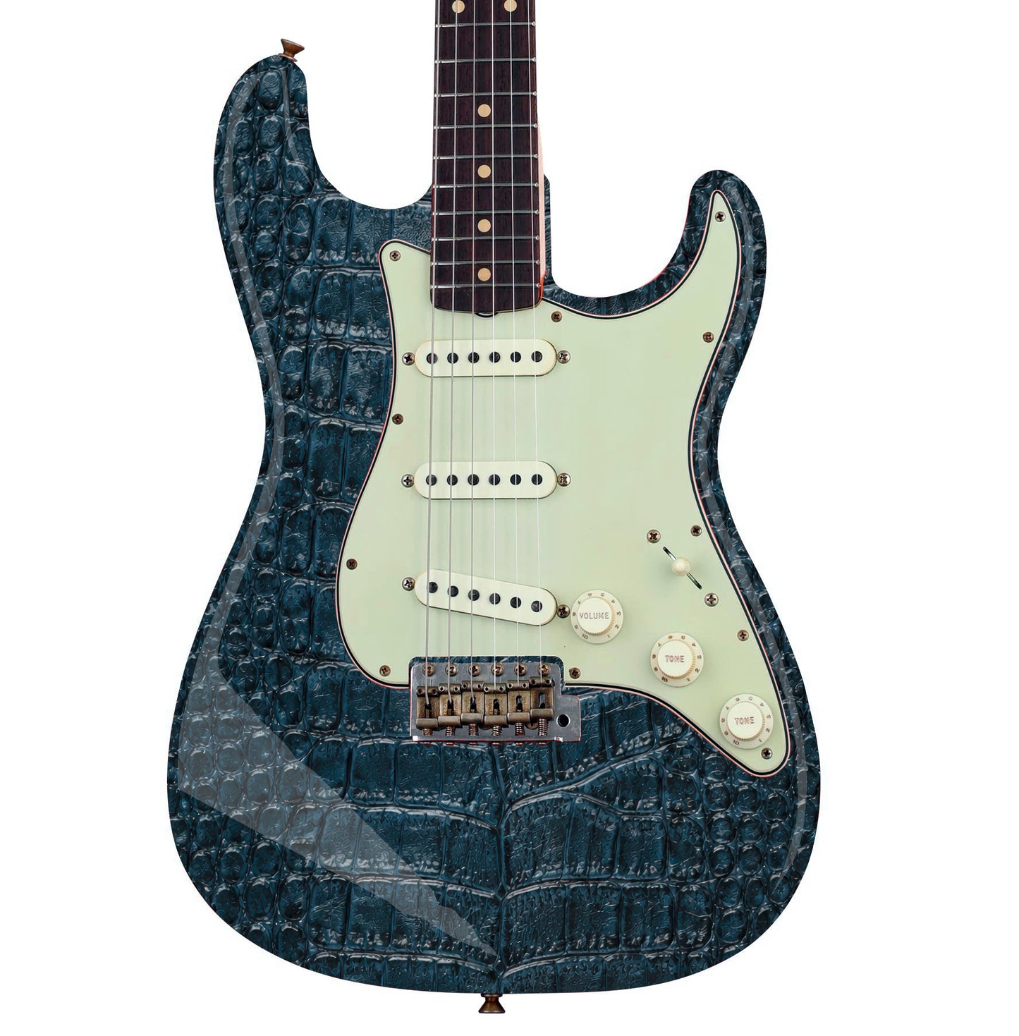 Guitar Skin Wraps The Black Mamba Laminated Airlease Vinyl Print for Guitars or Bass