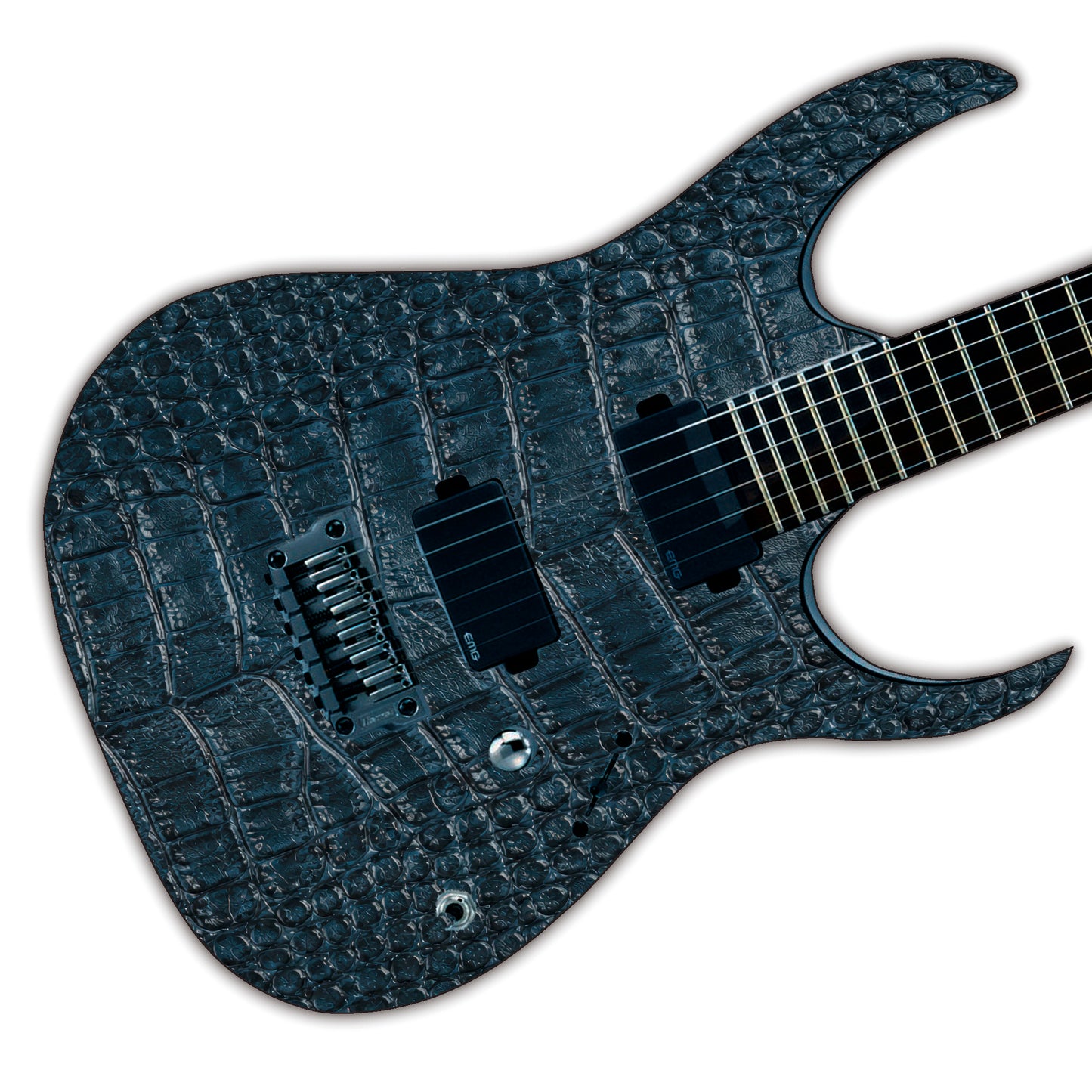 Guitar Skin Wraps The Black Mamba Laminated Airlease Vinyl Print for Guitars or Bass
