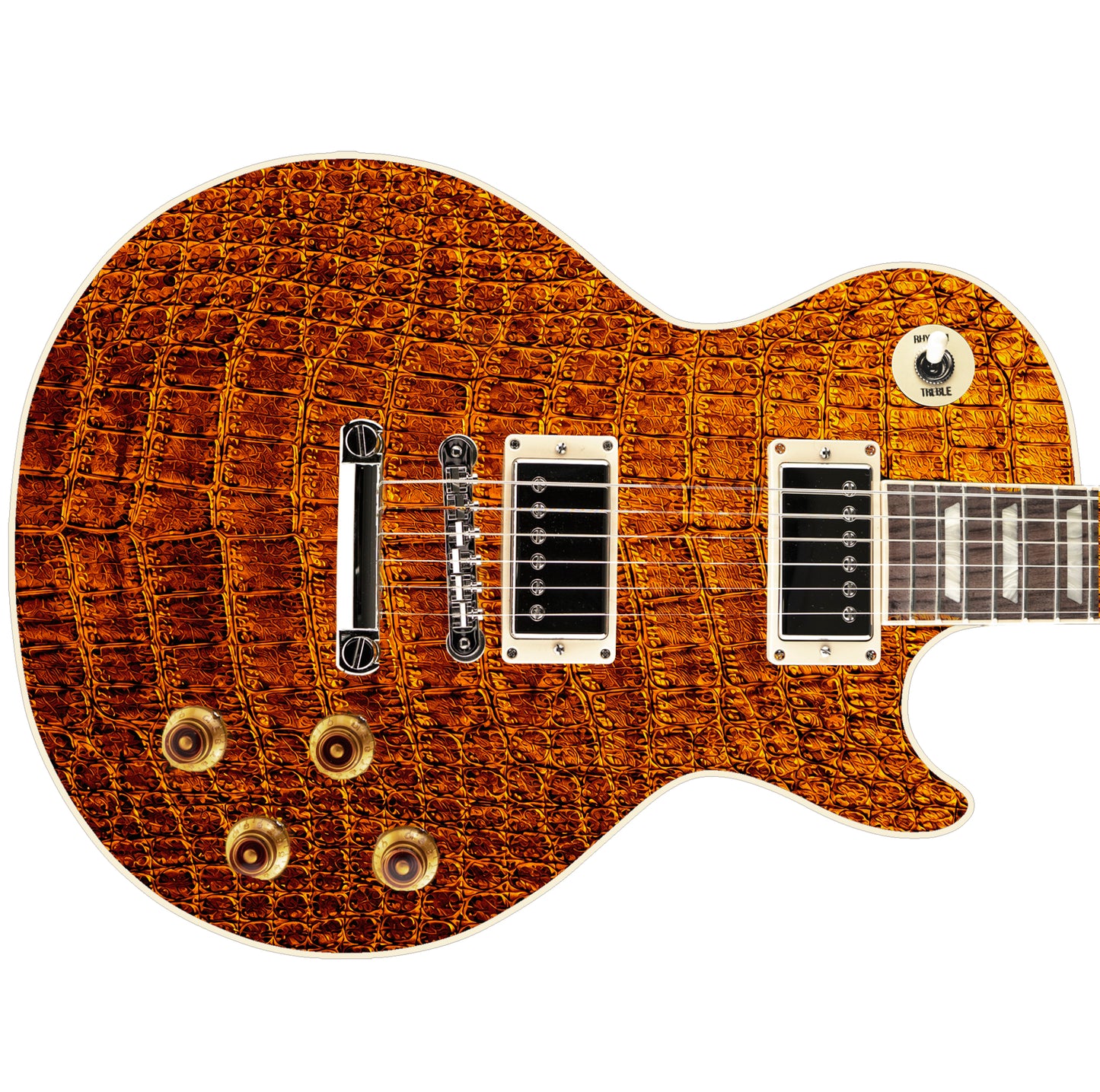 Guitar Skin Wraps The Tiger Snake Laminated Airlease Vinyl Print for Guitars or Bass