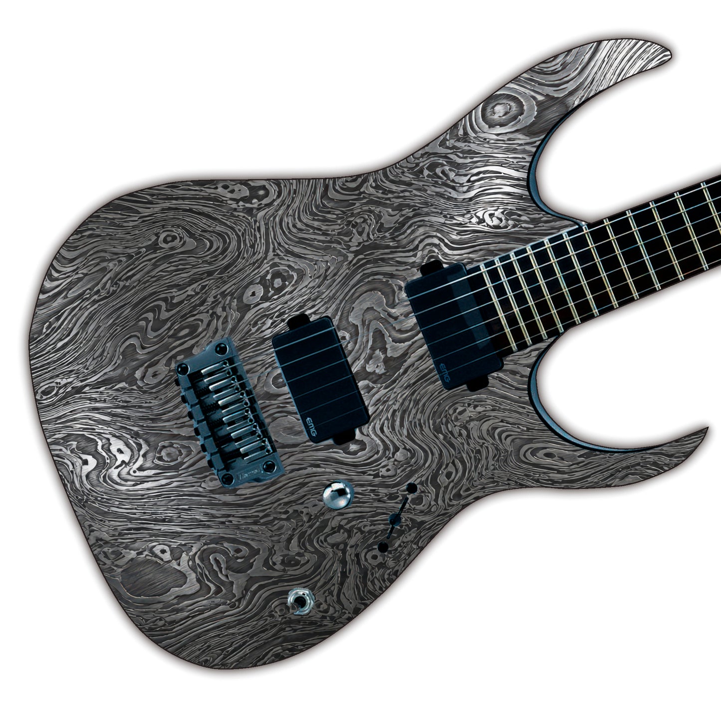 Guitar Skin Wraps The Damascus Laminated Airlease Vinyl Print for Guitars or Bass