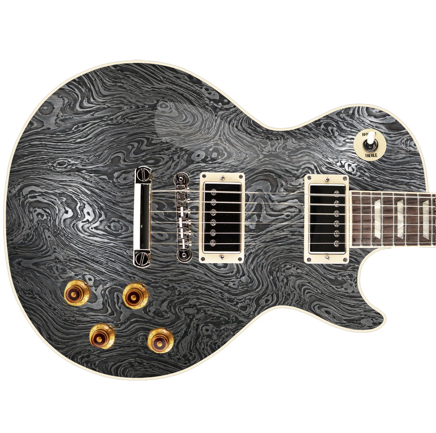 Guitar Skin Wraps The Damascus Laminated Airlease Vinyl Print for Guitars or Bass