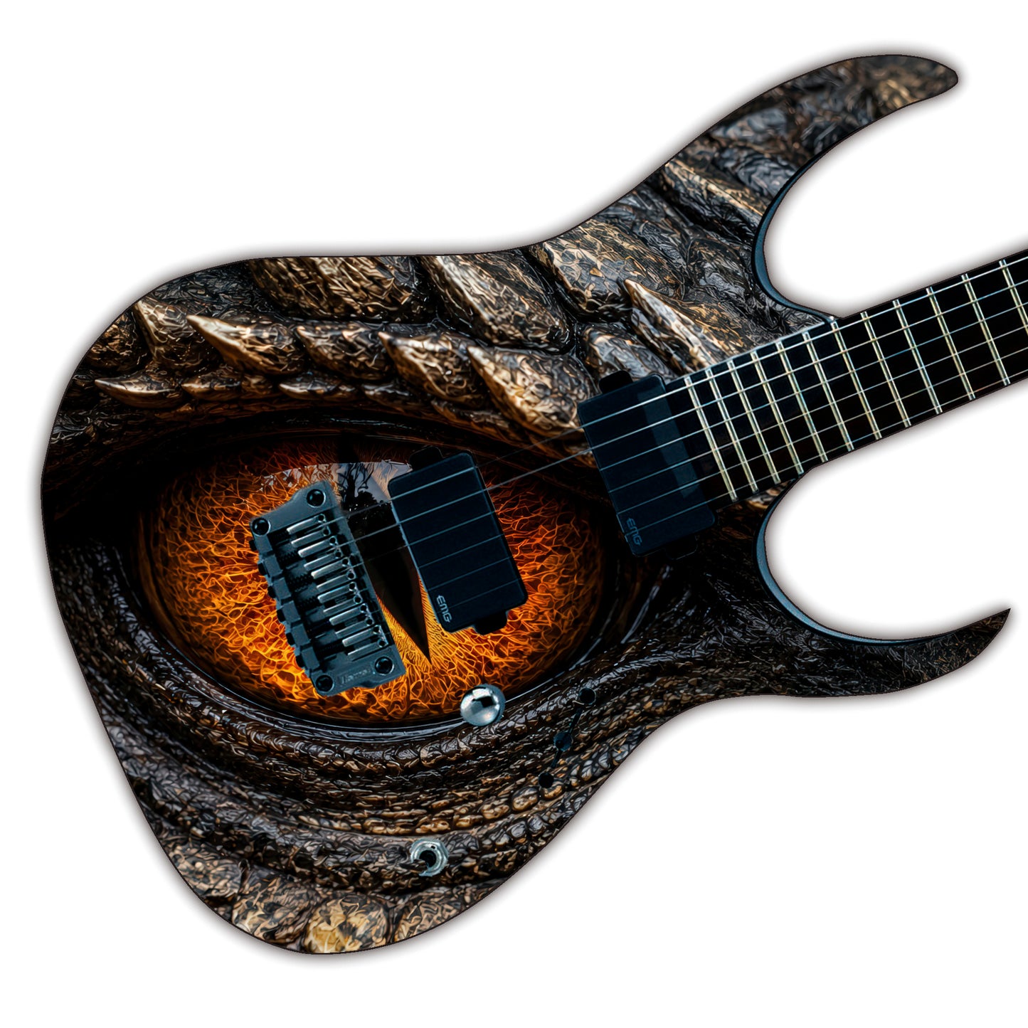 Guitar Skin Wraps The Dragons Gaze Airlease Vinyl Print for Guitars or Bass