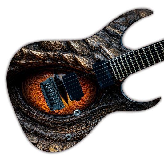 Guitar Skin Wraps The Dragons Gaze Airlease Vinyl Print for Guitars or Bass