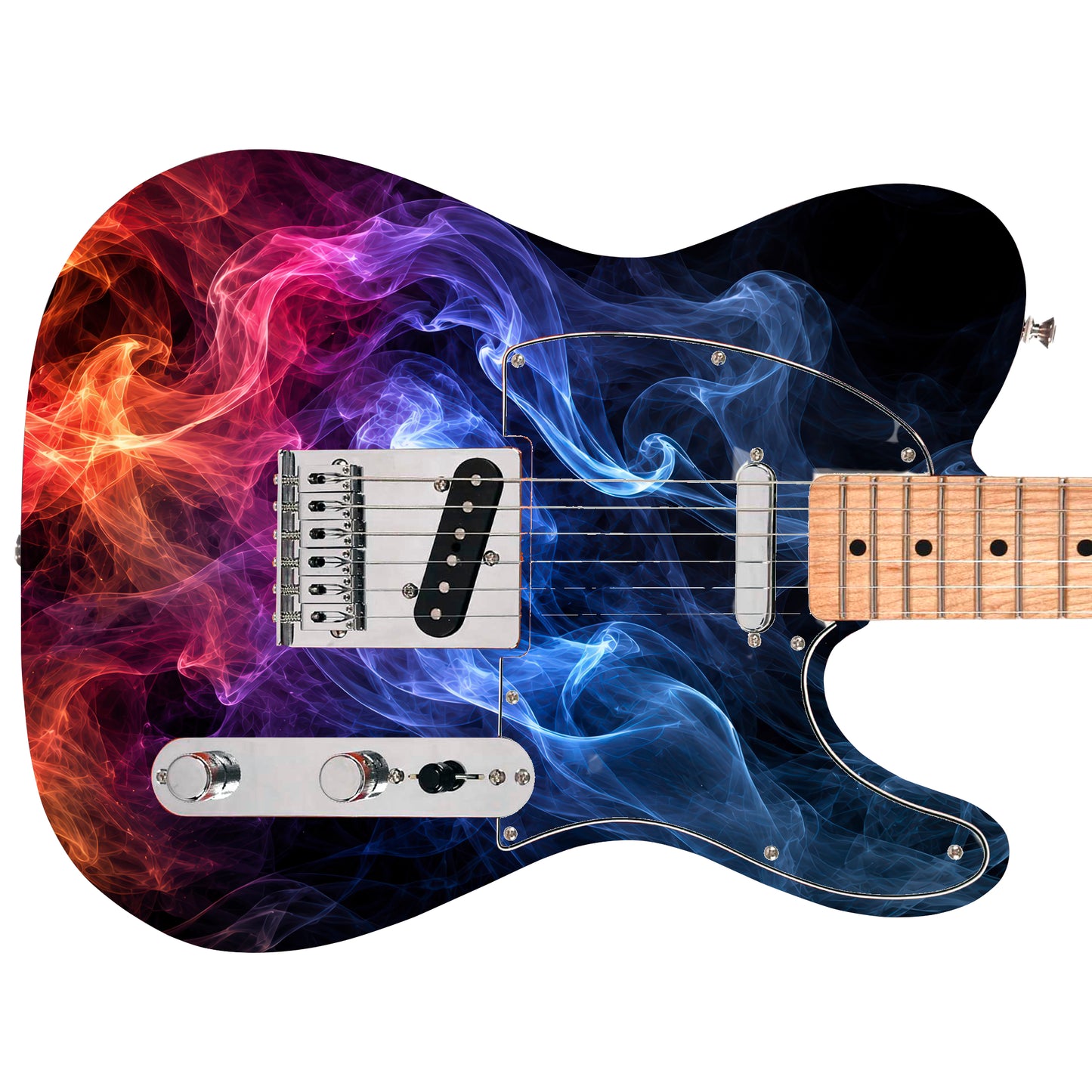 Guitar Skin Wraps The Cosmic Flame Airlease Vinyl Print for Guitars or Bass