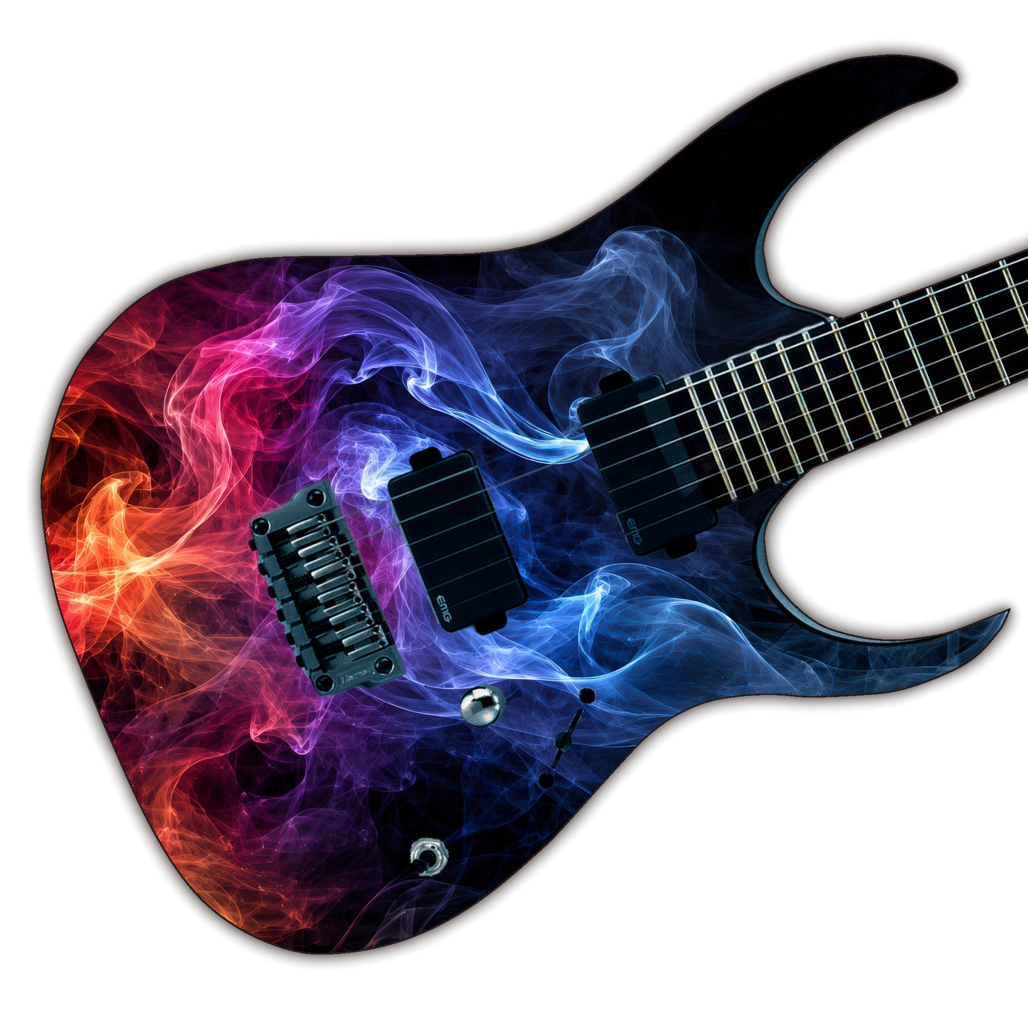 Guitar Skin Wraps The Cosmic Flame Airlease Vinyl Print for Guitars or Bass