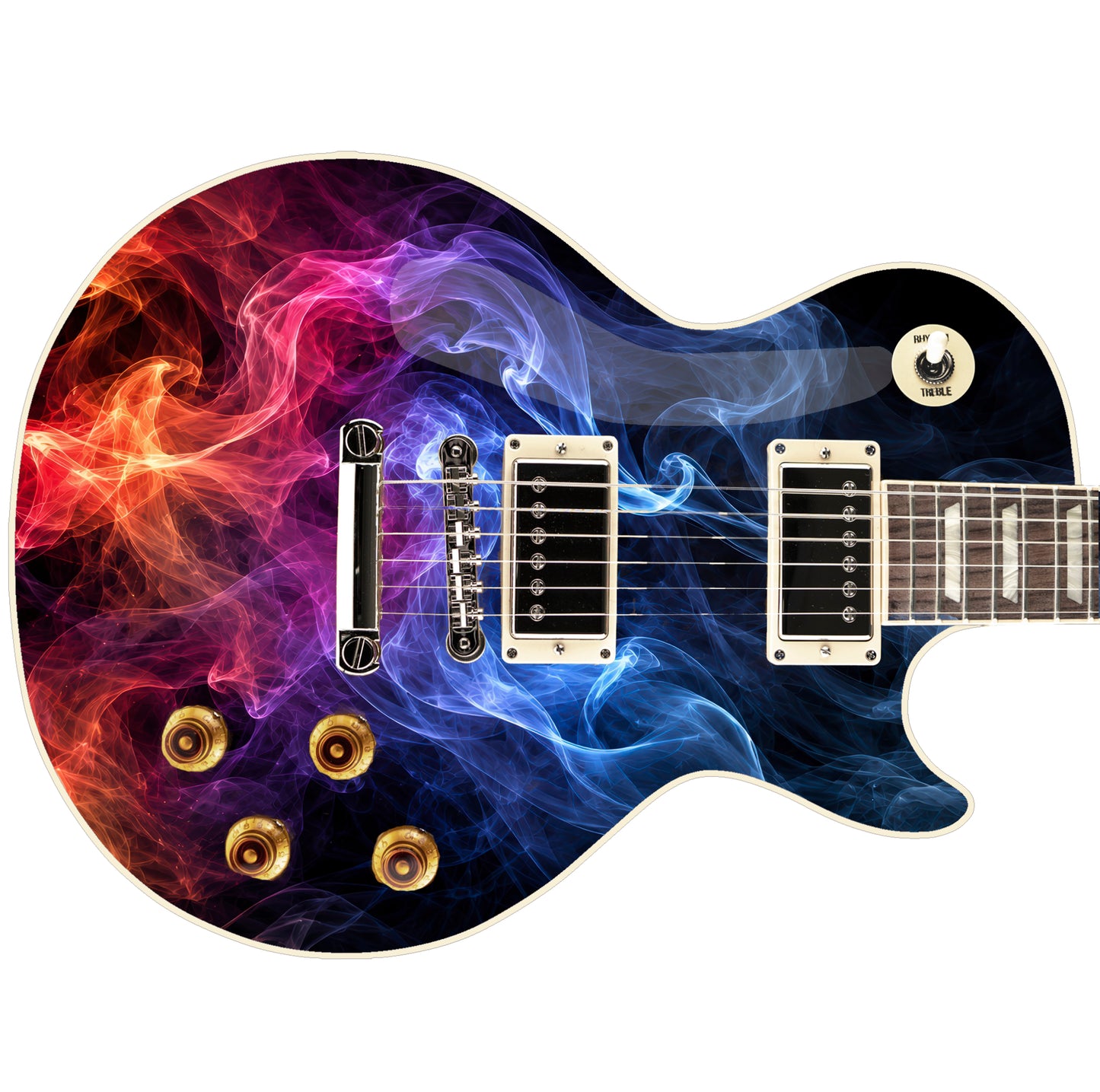 Guitar Skin Wraps The Cosmic Flame Airlease Vinyl Print for Guitars or Bass