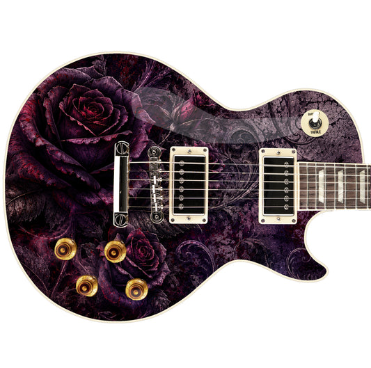 Guitar Skin Wraps The Gothic Roses Airlease Vinyl Print for Guitars or Bass