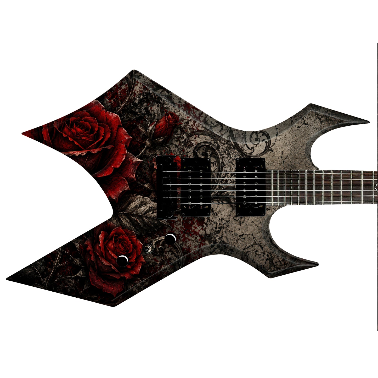 Guitar Skin Wraps The Red Roses Airlease Vinyl Print for Guitars or Bass
