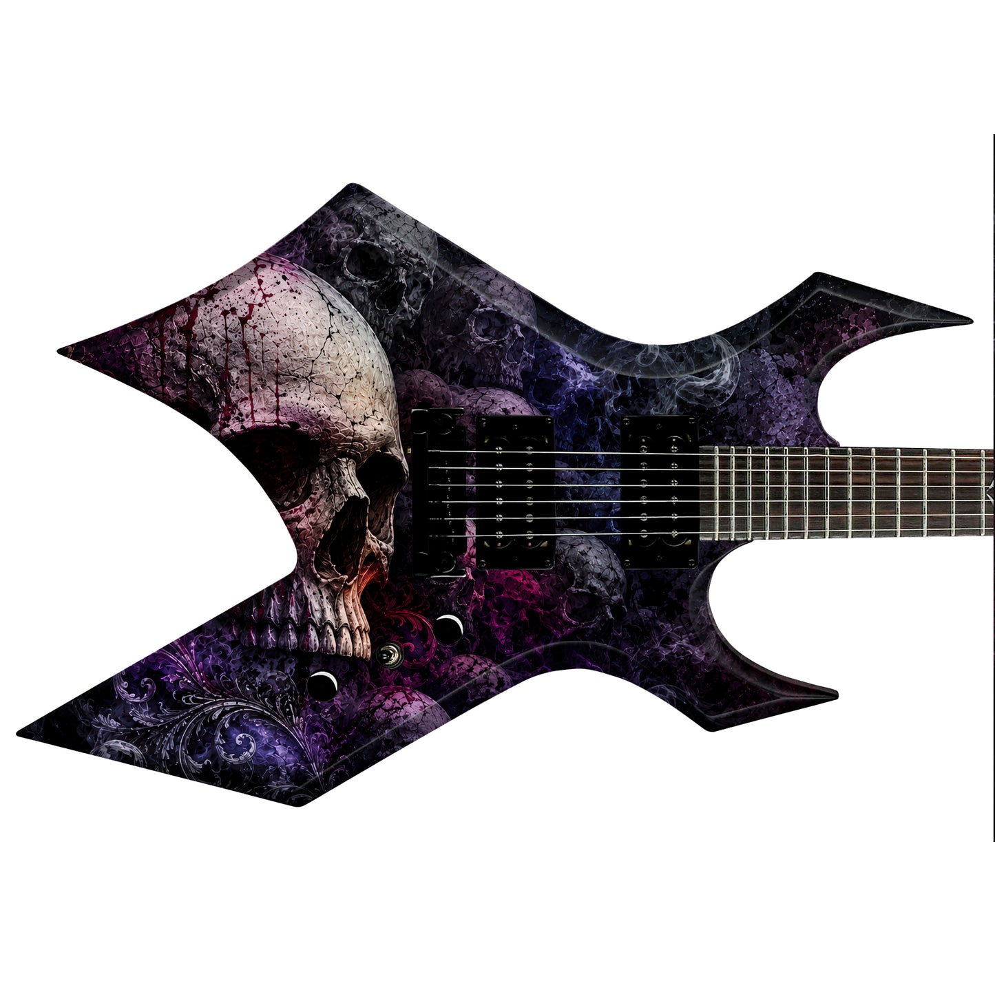 Guitar Skin Wraps The Metal Skull Airlease Vinyl Print for Guitars or Bass