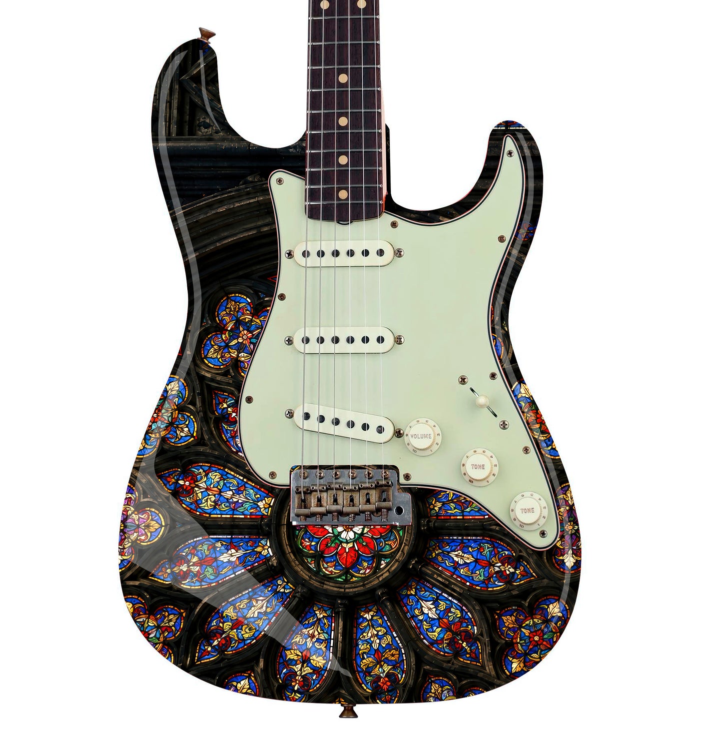 Custom Guitar Wrap The Gothic Window Airlease Vinyl Print for Guitars or Bass