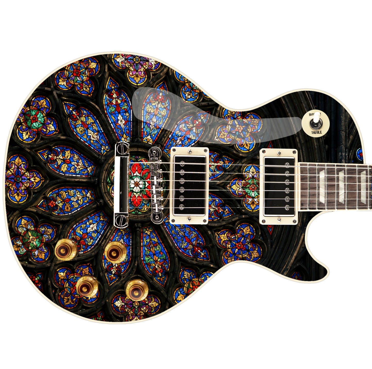 Custom Guitar Wrap The Gothic Window Airlease Vinyl Print for Guitars or Bass