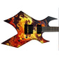 Custom Guitar Wrap The Flamewave Airlease Laminated Vinyl Print for Guitars or Bass