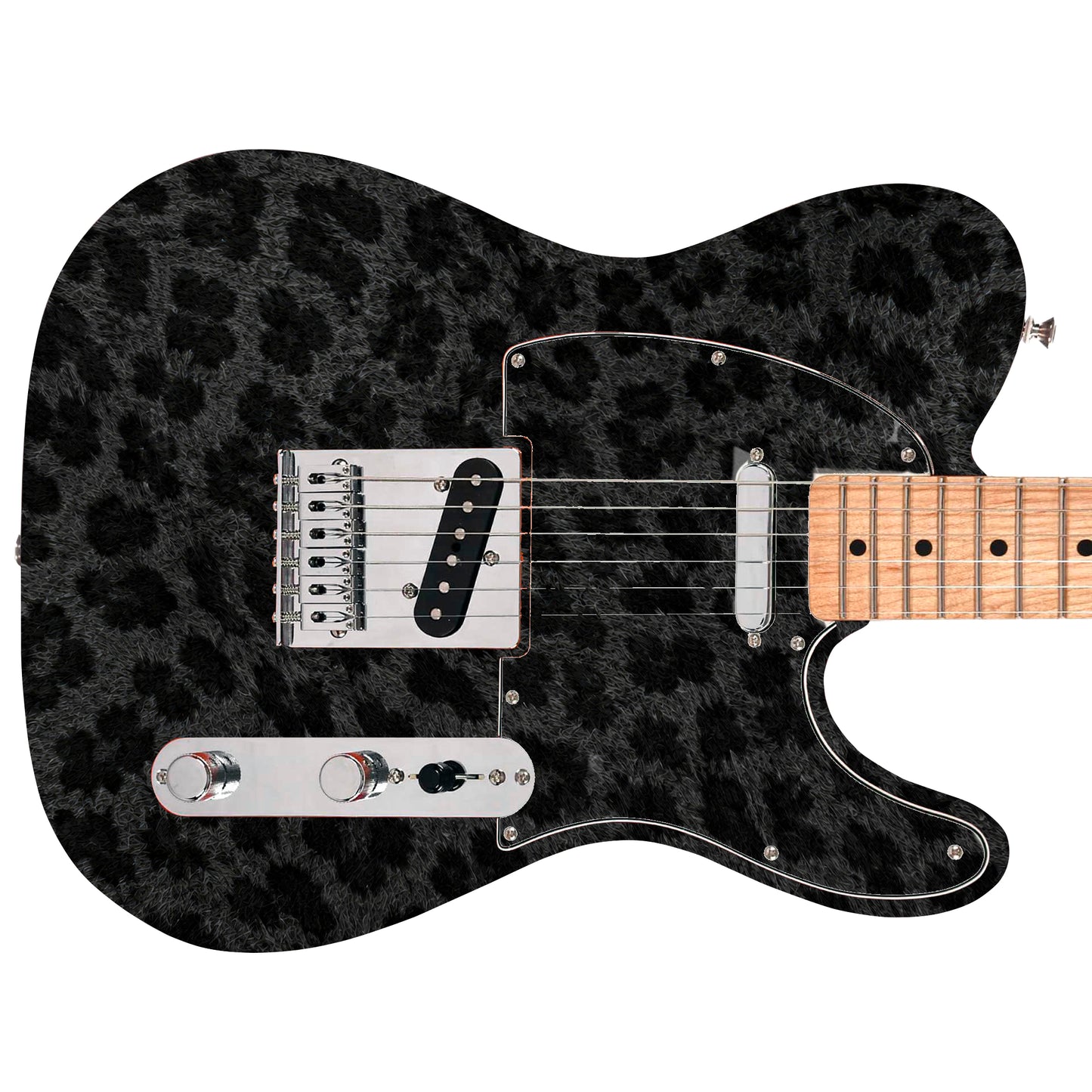 Custom Guitar Wrap The Black Jaguar Airlease Laminated Vinyl Print for Guitars or Bass