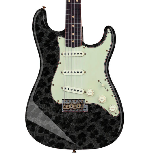 Custom Guitar Wrap The Black Jaguar Airlease Laminated Vinyl Print for Guitars or Bass