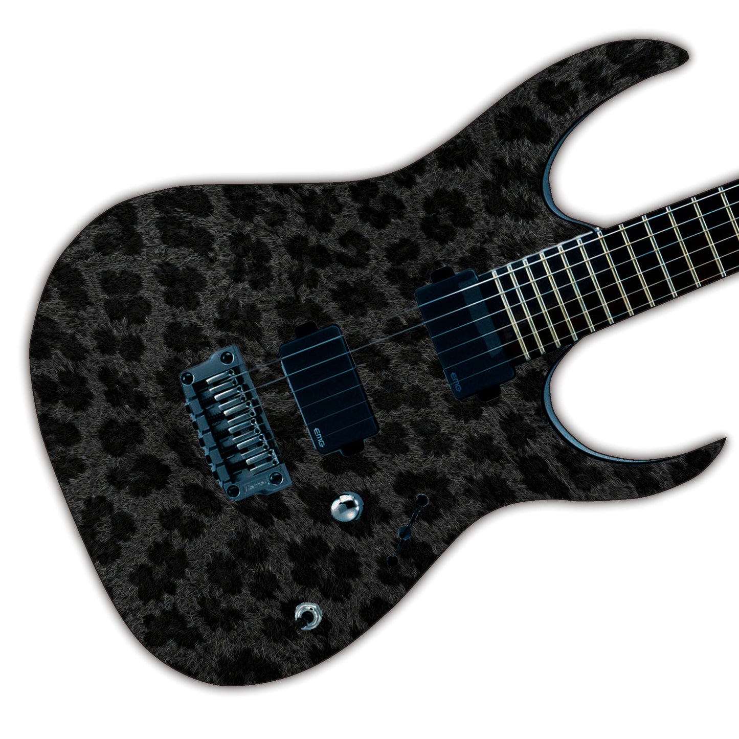 Custom Guitar Wrap The Black Jaguar Airlease Laminated Vinyl Print for Guitars or Bass
