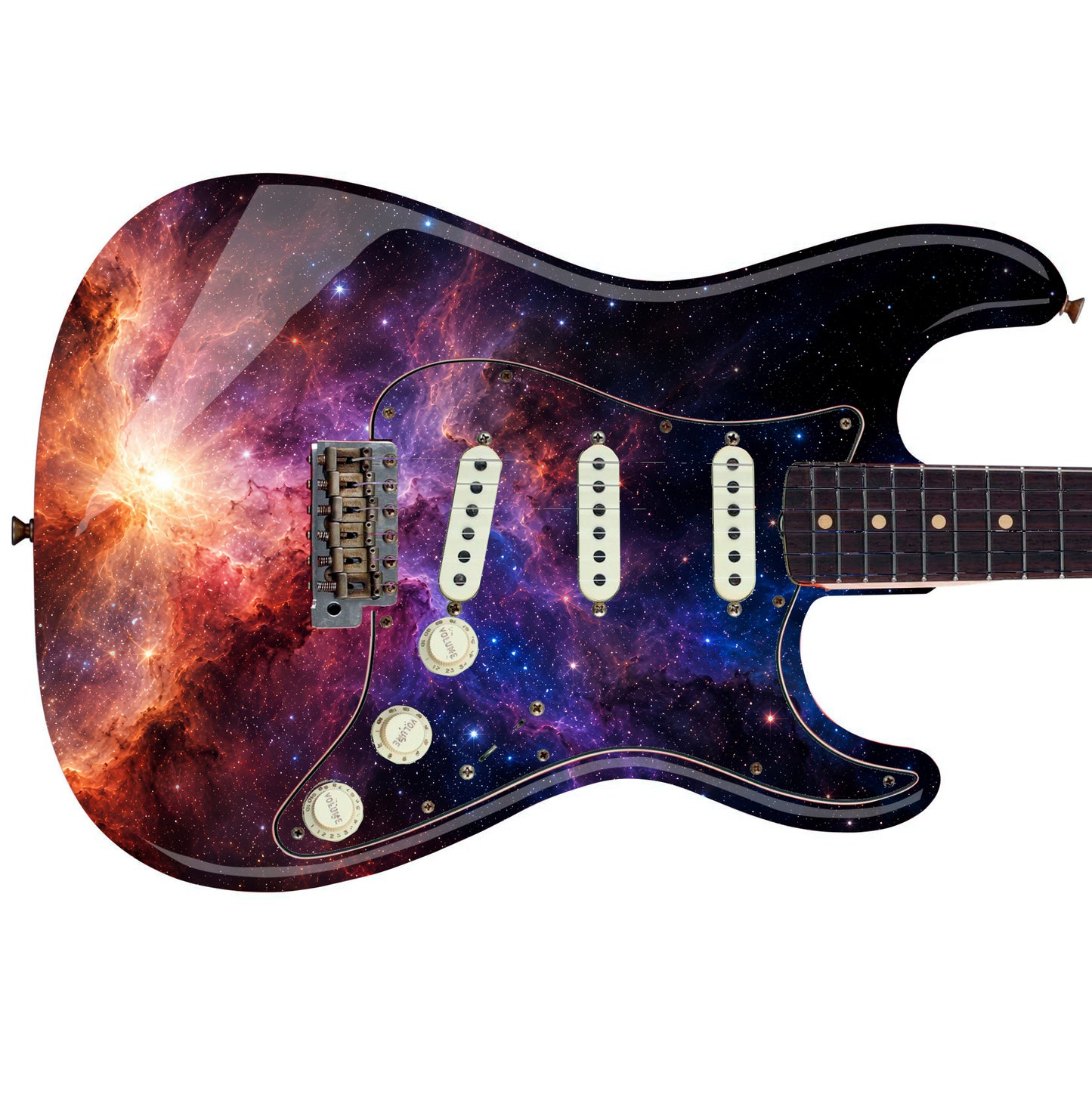 Custom Guitar Wrap The Outer Galaxy Airlease Laminated Vinyl Print for Guitars or Bass