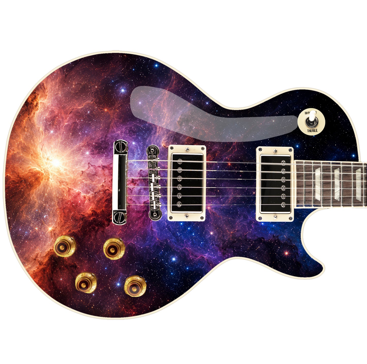 Custom Guitar Wrap The Outer Galaxy Airlease Laminated Vinyl Print for Guitars or Bass
