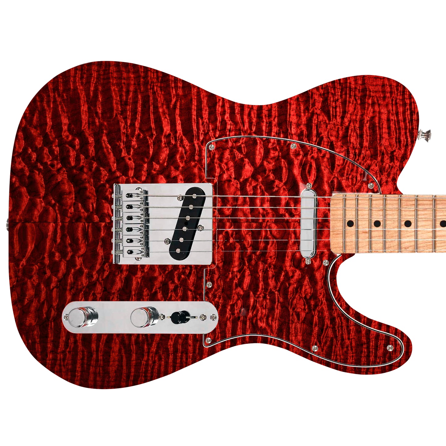 Custom Guitar Wrap The Red Maple Airlease Laminated Vinyl Print for Guitars or Bass