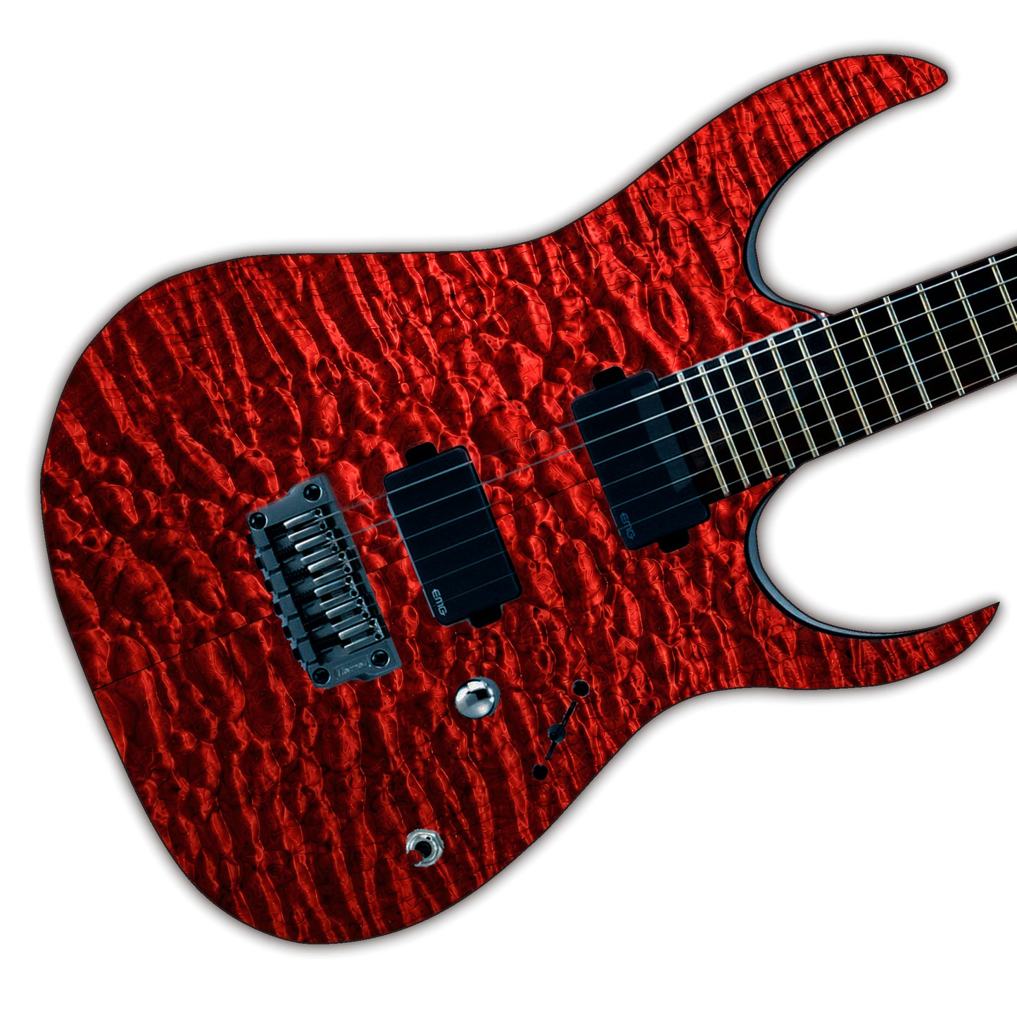 Custom Guitar Wrap The Red Maple Airlease Laminated Vinyl Print for Guitars or Bass