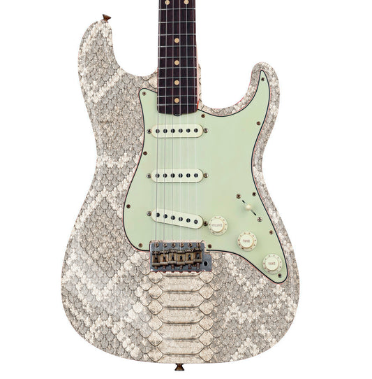Custom Guitar Wrap The White Python Airlease Laminated Vinyl Print for Guitars or Bass