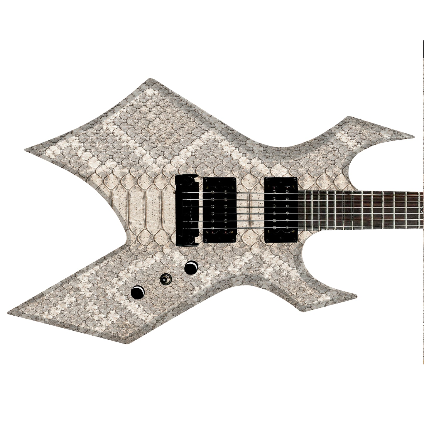 Custom Guitar Wrap The White Python Airlease Laminated Vinyl Print for Guitars or Bass