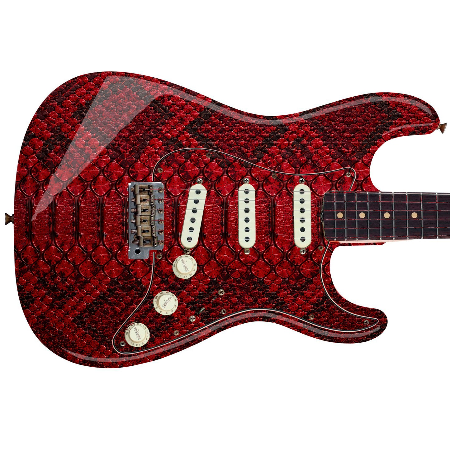 Custom Guitar Wrap The Red Viper Airlease Laminated Vinyl Print for Guitars or Bass