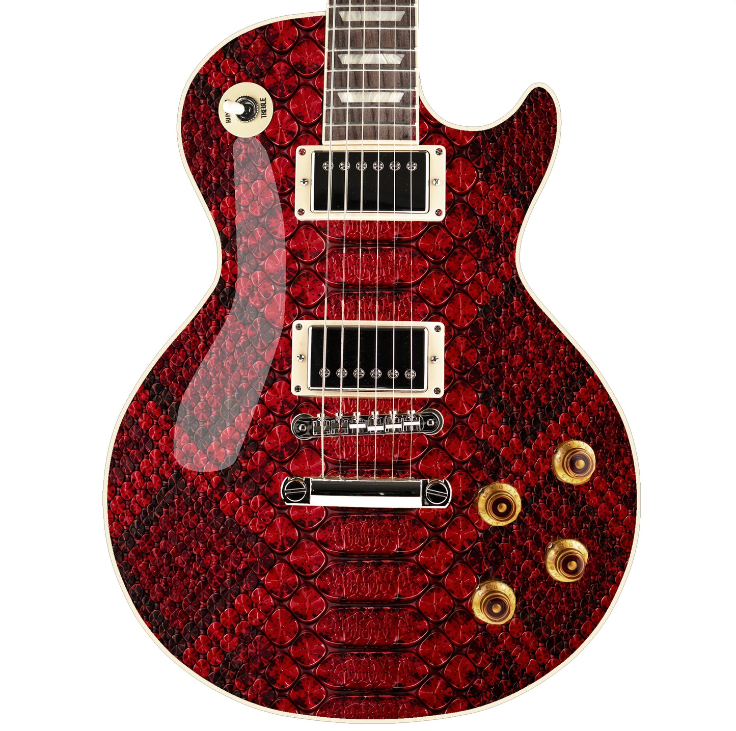 Custom Guitar Wrap The Red Viper Airlease Laminated Vinyl Print for Guitars or Bass