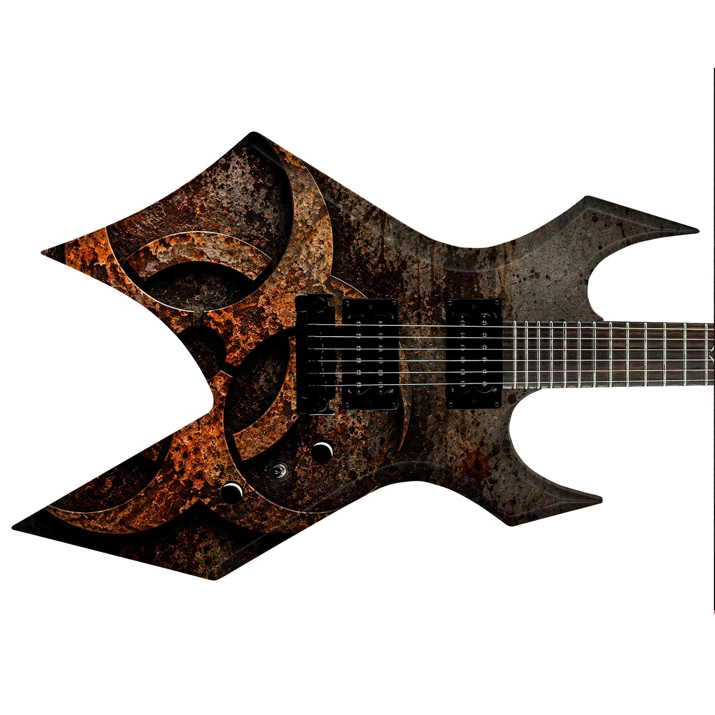 Custom Guitar Wrap The Corroded Metal Laminated Airlease Vinyl Print for Guitars or Bass Mod