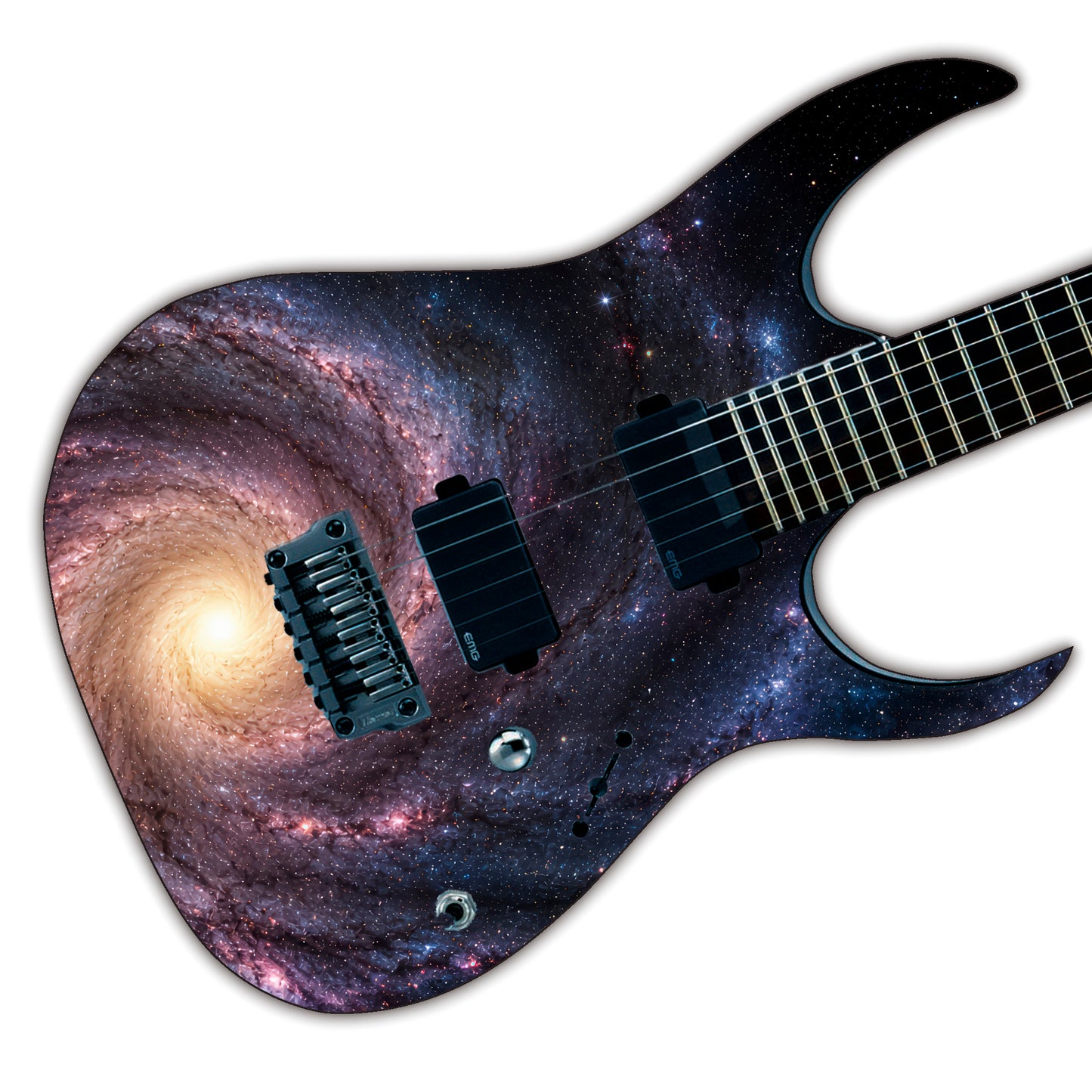 Custom Guitar Wrap The Deep Space Woodgrain Vinyl Print for Guitars or Bass
