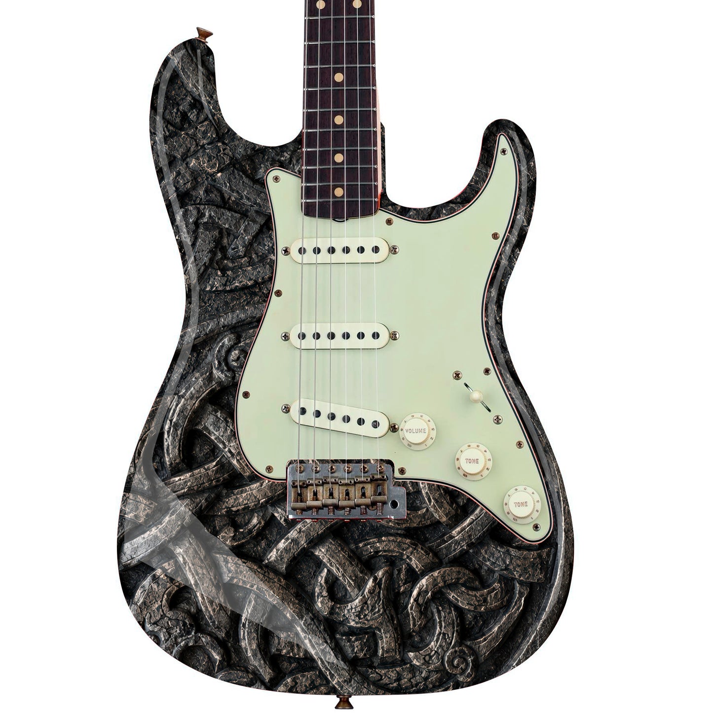 Custom Guitar Wrap The Viking knotwork Vinyl Print for Guitars or Bass