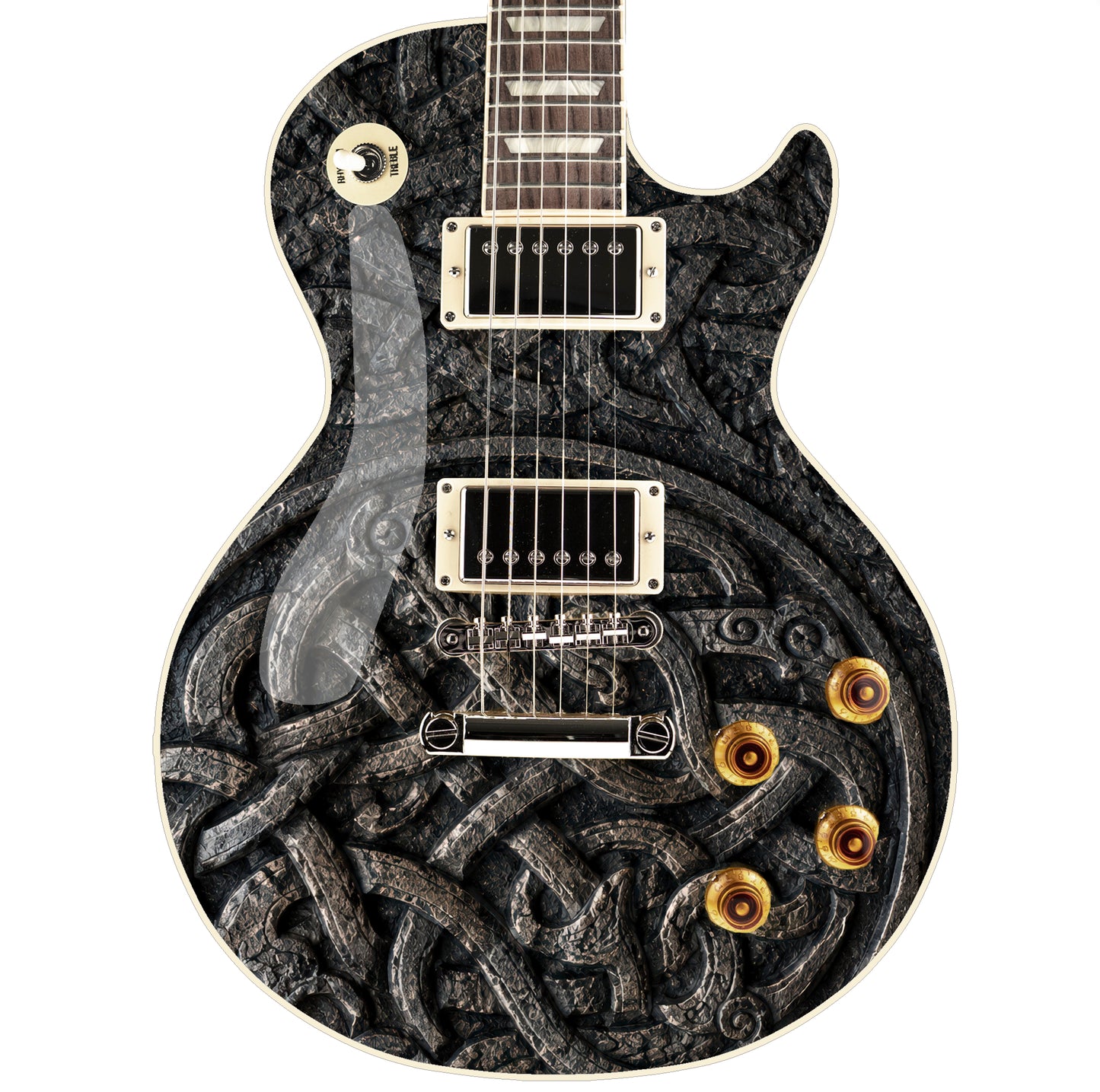Custom Guitar Wrap The Viking knotwork Vinyl Print for Guitars or Bass