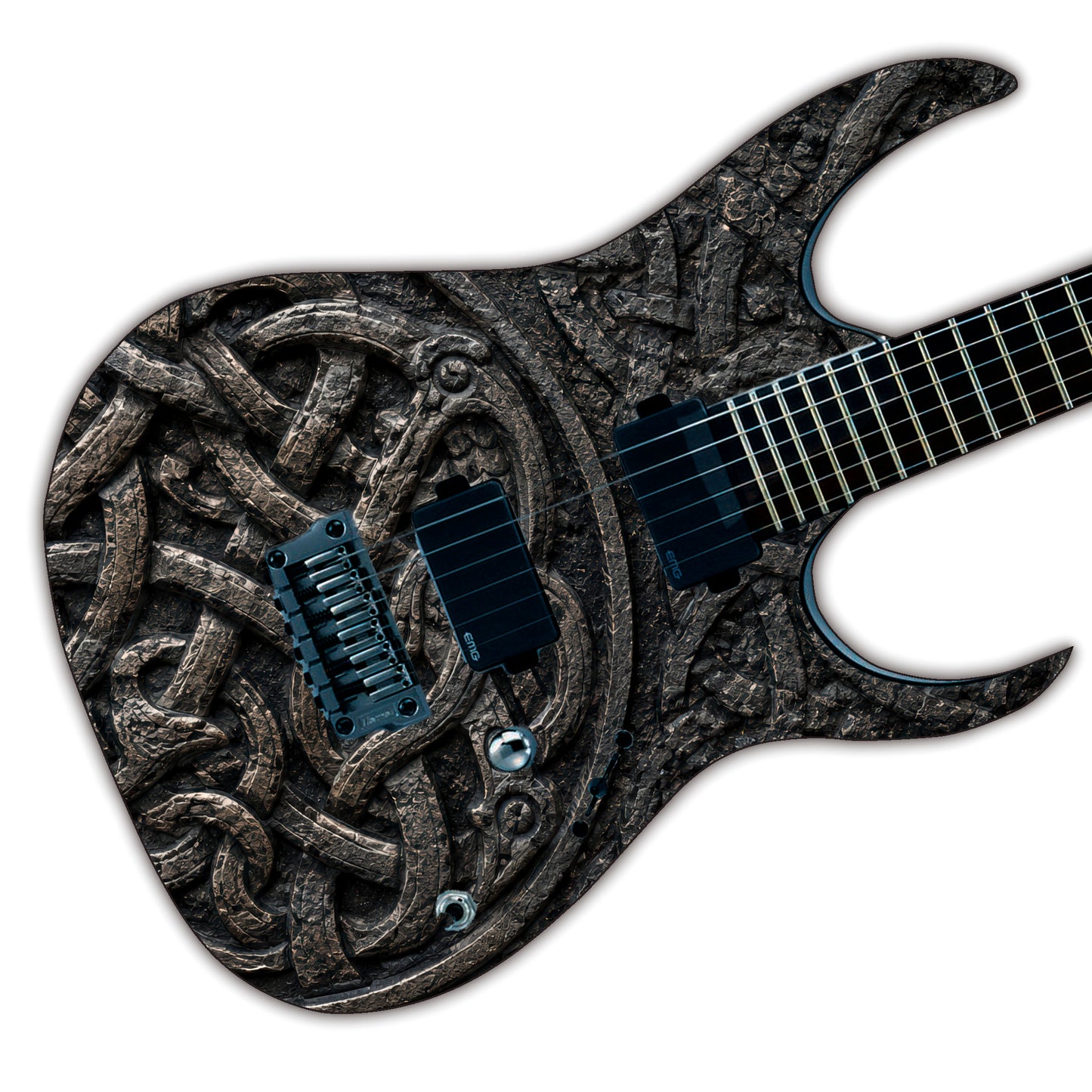 Custom Guitar Wrap The Viking knotwork Vinyl Print for Guitars or Bass