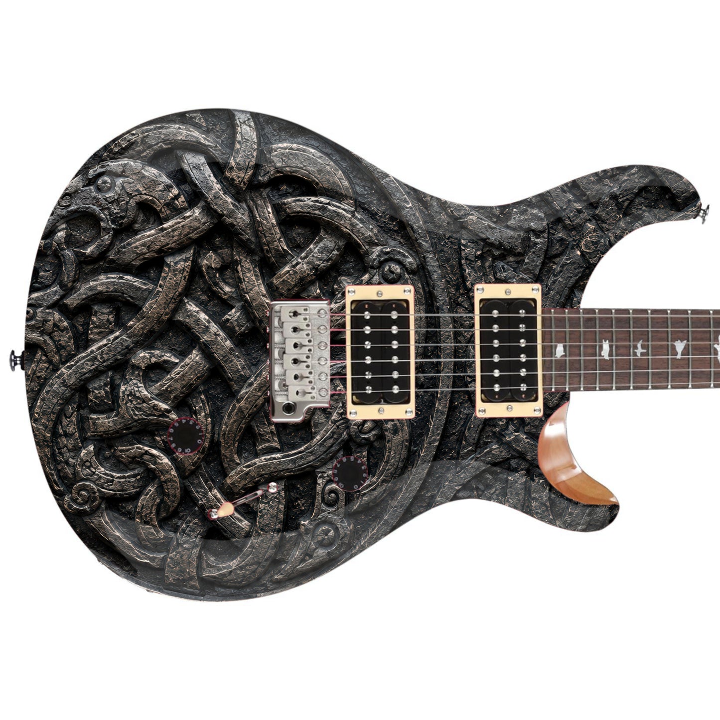 Custom Guitar Wrap The Viking knotwork Vinyl Print for Guitars or Bass