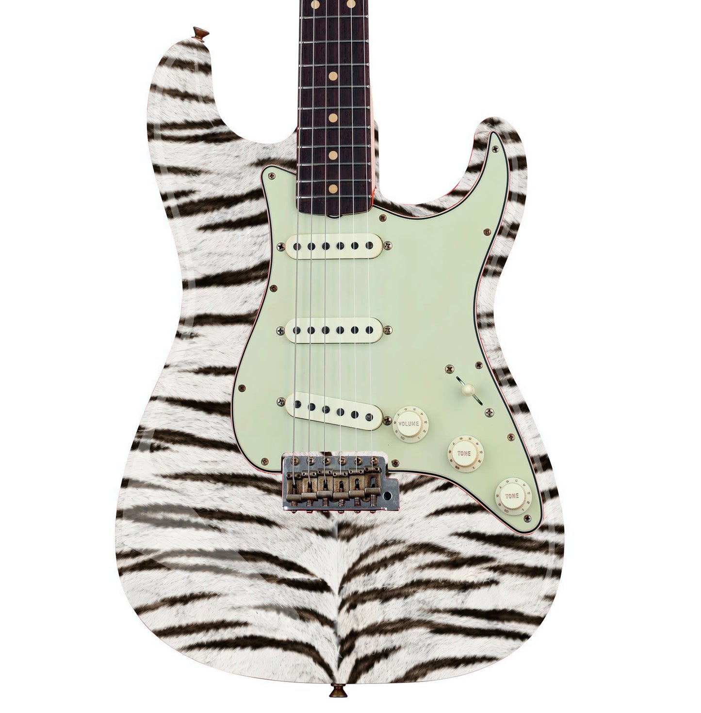 Custom Guitar Wrap The Bengal Tiger 80's Vinyl Print for Guitars or Bass