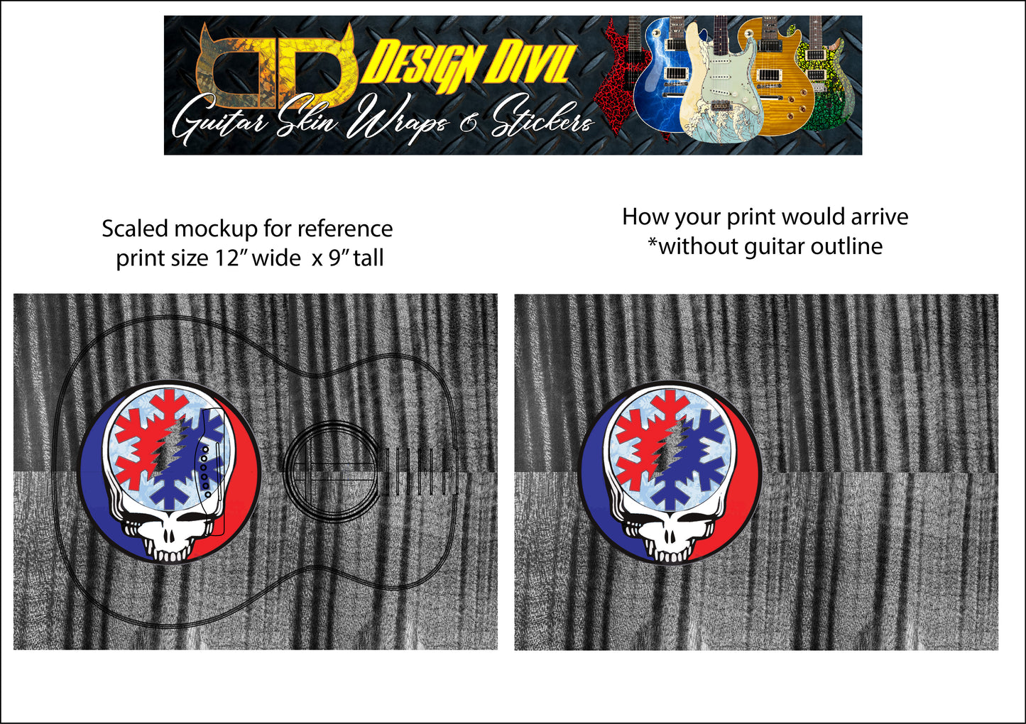 custom guitar wrap-Ted