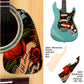 Guitar Custom PickGuard Sticker Skins. Customise your own existing Pickguard, Headstock, Tremolo Cover plate. The Roses PK15