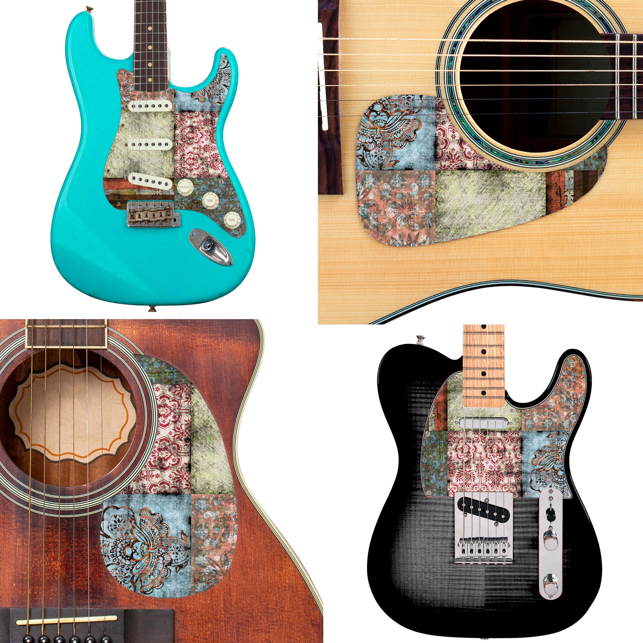 Guitar Custom PickGuard Sticker Skins. Customise your own existing Pic ...