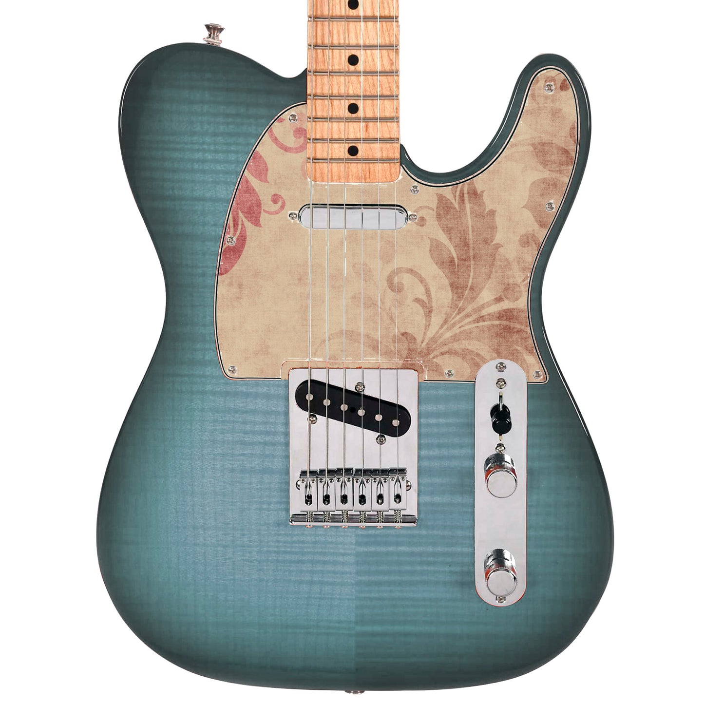 Guitar Custom PickGuard Sticker Skins. Customise your own existing Pickguard, Headstock, Tremolo Cover plate. The Quilted Patches PK02
