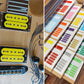 Guitar Pickup Inlay Decal Stickers. 7 different Pick up Sizes. 15 Colour Options.
