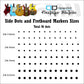 Side Dots and Fret Markers Decal Stickers for Guitars & Basses 8 Colour Options