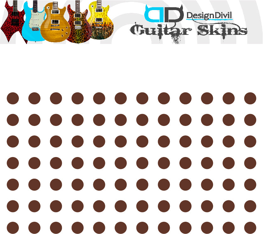 Custom Made Polka Dot Decal Sticker to fit Guitars & Basses. Colour Option Available.