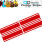 Wide Custom Racing Stripe Decal Stickers for Guitars & Basses. Colour Options Available