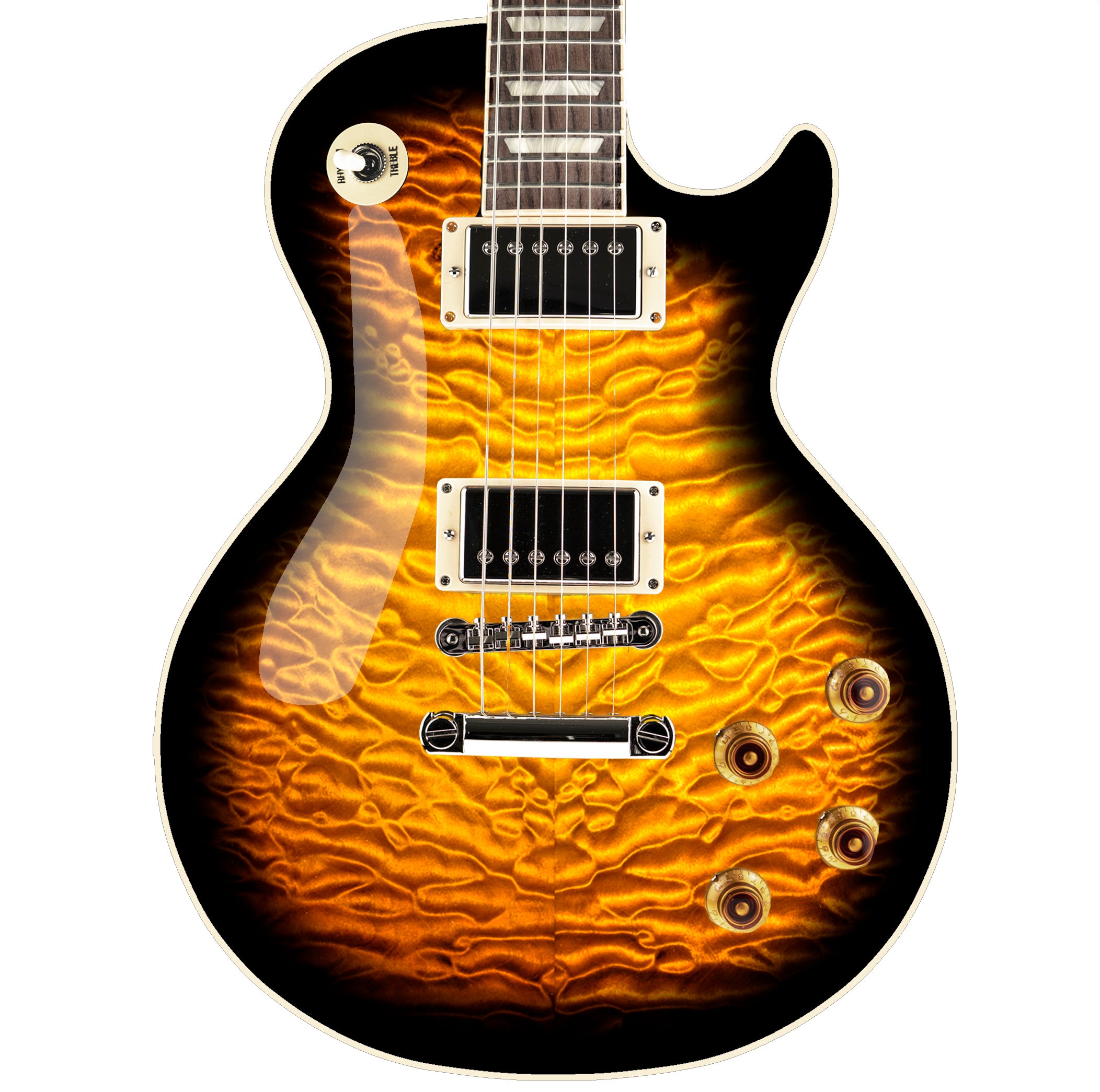 LP Type Guitar Skin Vinyl Wrap Decal Sticker Quilted Maple Amber 