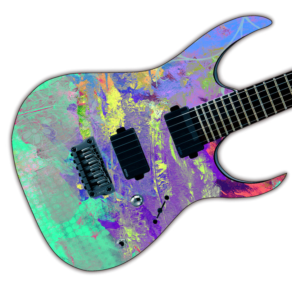 Custom Guitar Skin Wrap Laminated Air Lease Print Decal Vinyl. Abstract Art. GS02