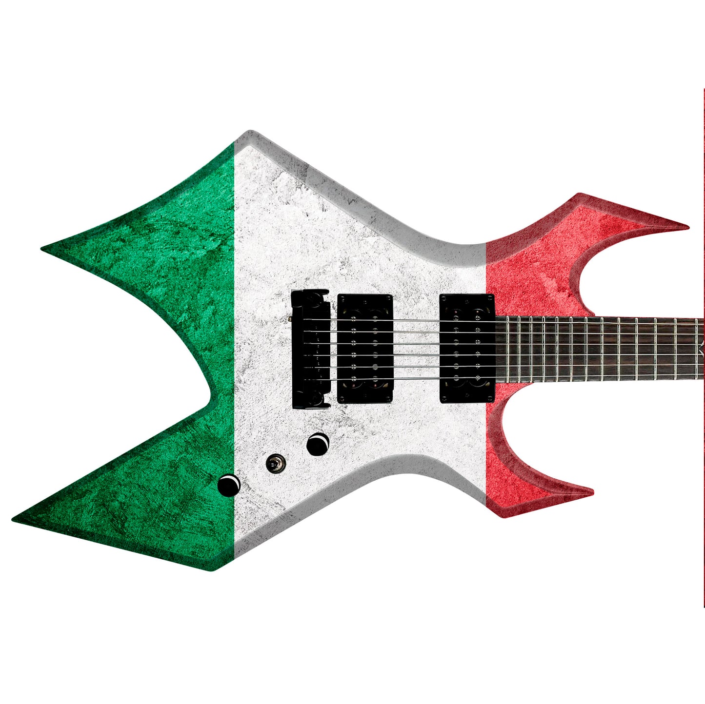 Guitar/Bass Italy Flag Laminated Skin Wrap Vinyl Decal Sticker. GS144