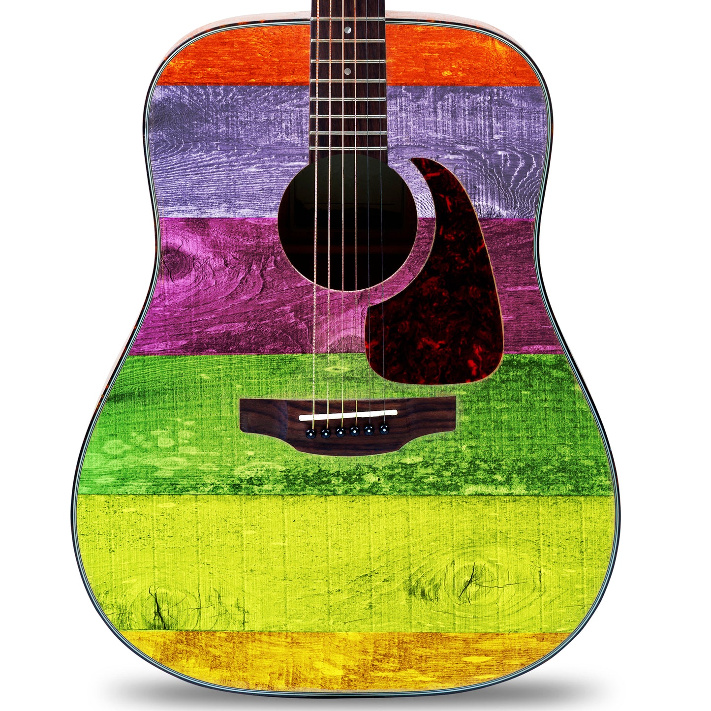 Acoustic/Electric Guitar Skin Wrap Vinyl Decal Sticker 'Rainbow Palette' GS151