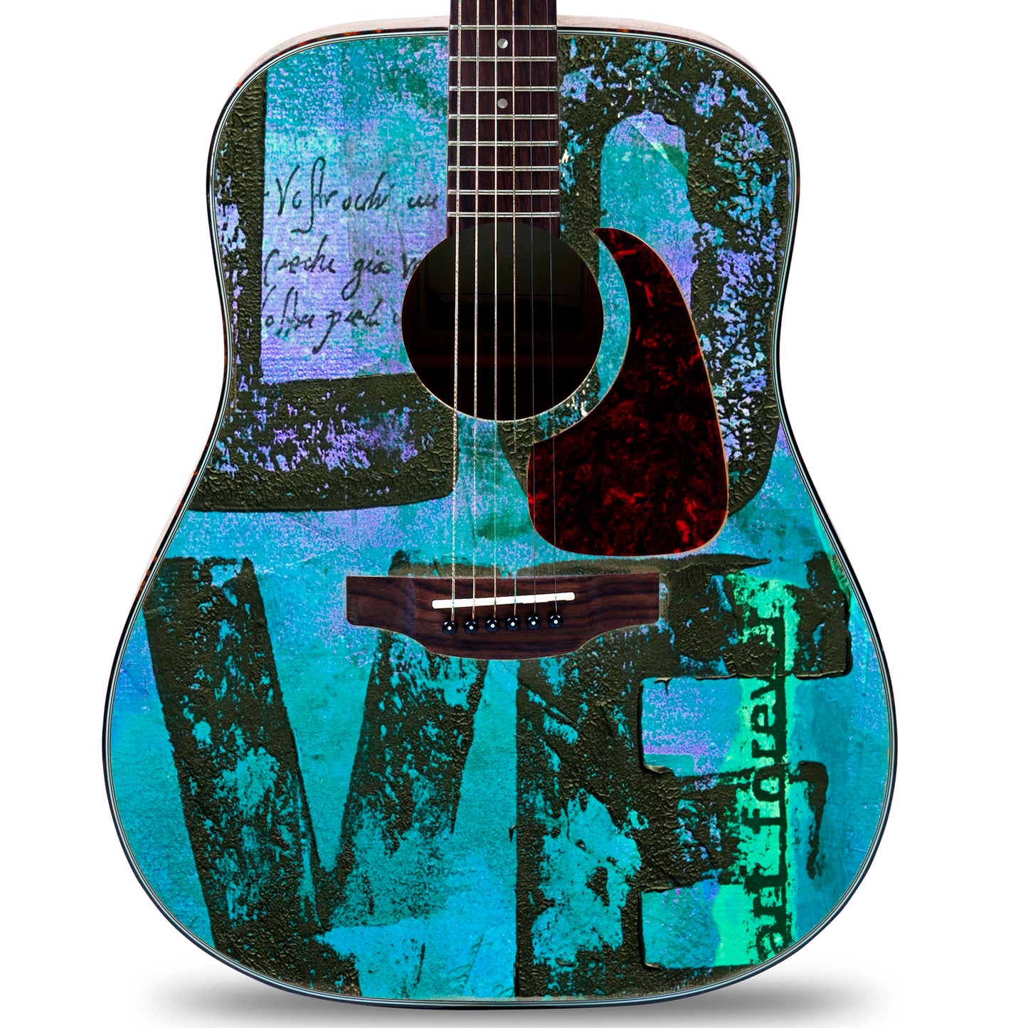 Acoustic/Electric,Bass Guitar Skin Wrap Vinyl Decal Sticker 'Music Lover' GS154