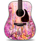 Acoustic Guitar Skin Wraps Vinyl Decal Sticker 'Watercolour Pink Spring' GS155